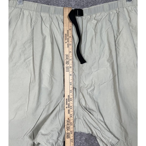 Columbia Sportswear Nylon Pull On Buckle Swim Trunks Mens Size XXL Khaki Pockets - Picture 9 of 11